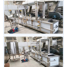 100-1000KG Gas Heating Continuous Frying Machine